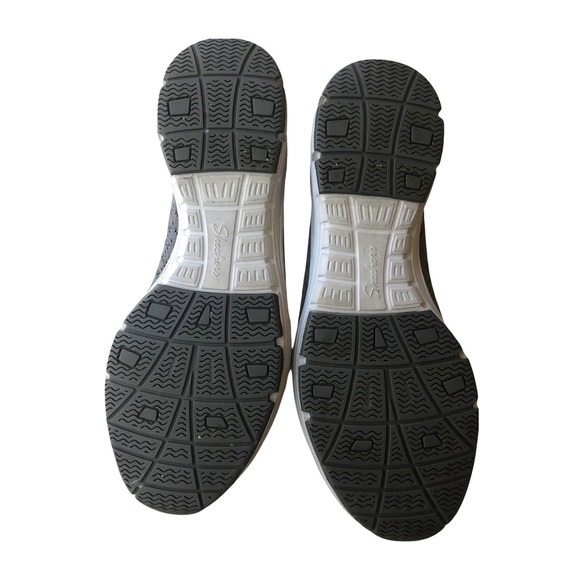 Skechers Seager Stat Scallop Grey Knit Slip On Loafer Sneakers size 6.5 - Picture 4 of 5